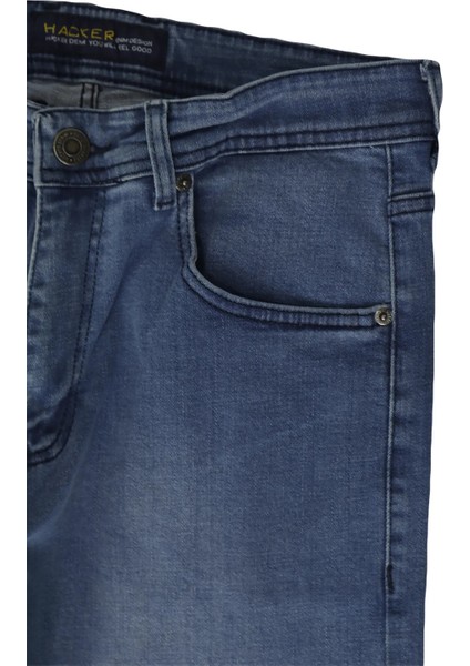 Hacker Fistan Store Erkek Açık Mavi Yüksek Bel Rahat Kesim Boru Paça Büyük Beden Jean Pantolon fiyatları