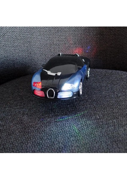 Transformers Mavi Robota Dönüşebilen Bugatti Araba Işıklı Sesli Müzikli Kendi Kendine Gezen 20 cm