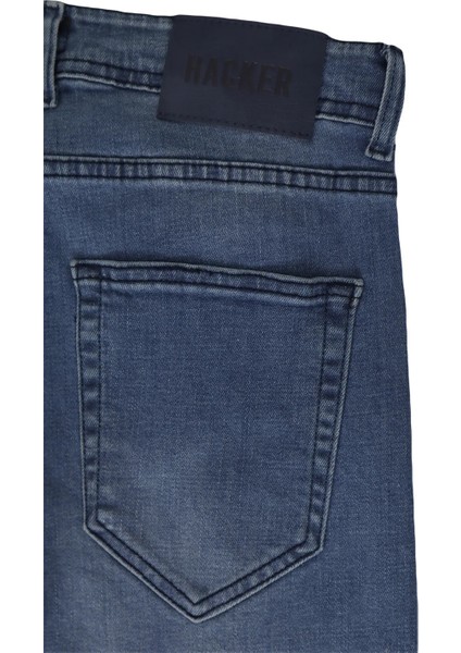 Hacker Fistan Store Erkek Açık Mavi Yüksek Bel Rahat Kesim Boru Paça Büyük Beden Jean Pantolon fırsatları