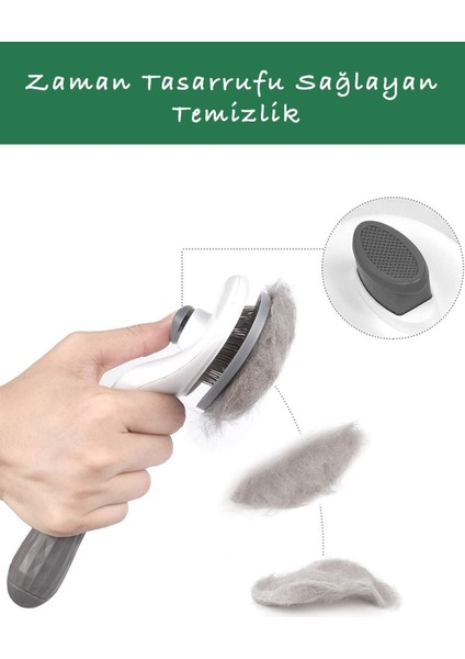 Edi Köpek Tırnak Makası ve Otomatik Tuşlu Kedi Köpek Kılı Tüy Toplama Fırçası Takımı