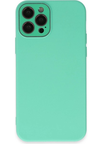 Iphone 12 Pro Kılıf Lansman Glass Kapak - Turkuaz Bstmy