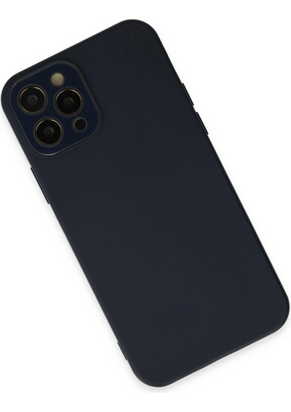 Iphone 12 Pro Max Kılıf Lansman Glass Kapak - Lacivert Bstmy