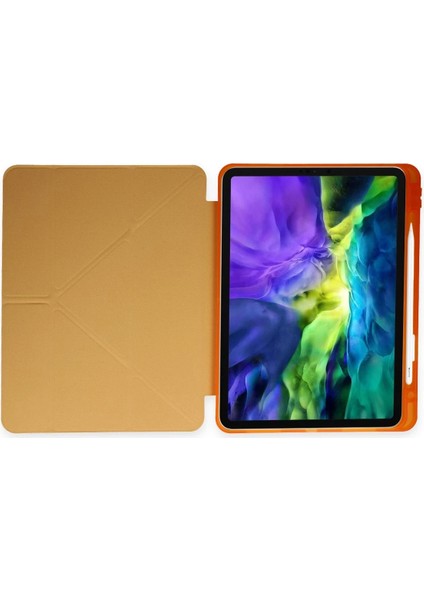Ipad Pro 11 (2018) Kılıf Kalemlikli Mars Tablet Kılıfı - Sarı Bstmy