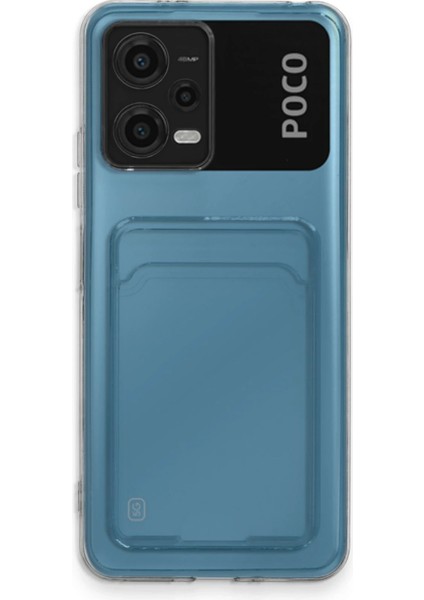 Xiaomi Poco X5 5g Kılıf Kart Şeffaf Silikon - Şeffaf Bstmy