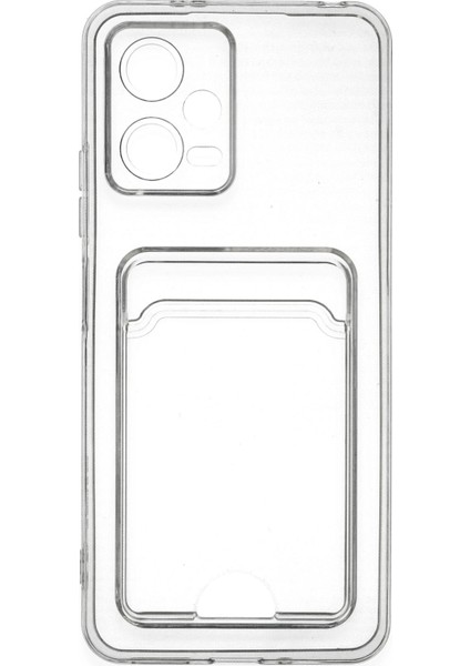 Xiaomi Poco X5 5g Kılıf Kart Şeffaf Silikon - Şeffaf Bstmy