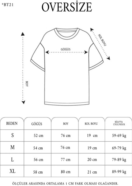 Unisex Bisiklet Yaka Baskılı Oversize T-Shirt - Siyah indirimleri