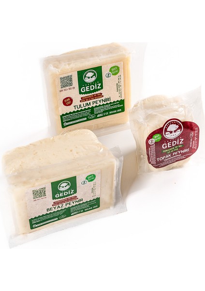 Mevsim Lezzetleri Paketi /gediz Tulum Peyniri (Koyun, Keçi, İnek Sütlerinden) 500gr - Gediz Beyaz Peynir (Koyun, Keçi, İnek Sütlerinden) 700gr - Gediz Keçi Topak Peynir 400 gr modelleri