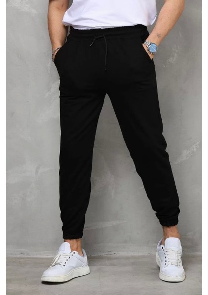 Unisex Iki Iplik Eşofman Altı - Siyah fırsatları