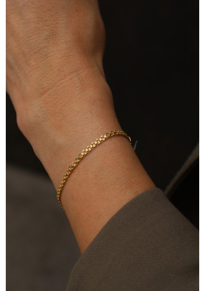 14 Ayar Altın Basamak Zincir Bileklik fiyatları