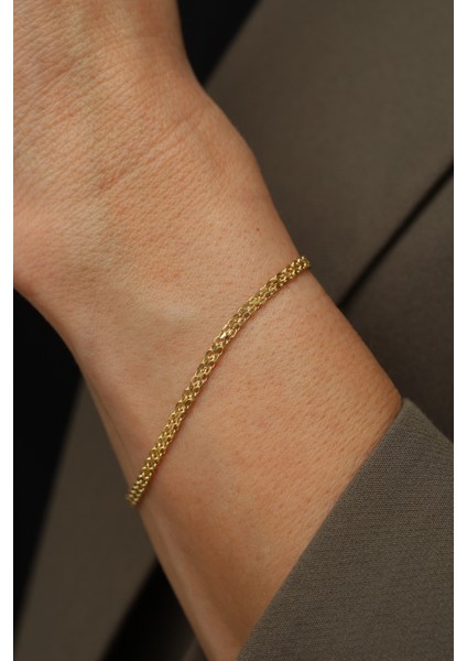 14 Ayar Altın Basamak Zincir Bileklik fırsatları