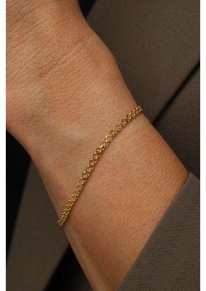 14 Ayar Altın Basamak Zincir Bileklik indirimleri