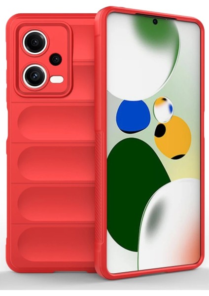 Xiaomi Poco X5 5g Kılıf Optimum Silikon - Kırmızı Bstmy