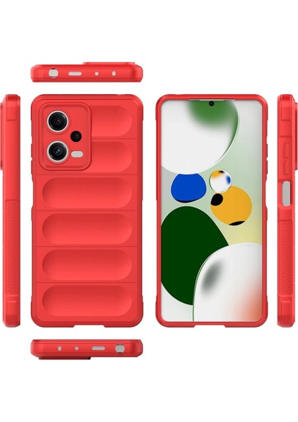 Xiaomi Poco X5 5g Kılıf Optimum Silikon - Kırmızı Bstmy