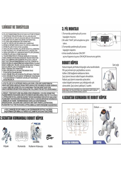 Uzaktan Kumandalı 30 Fonksiyon Akıllı Interaktif Öğretici Robot Oyuncak