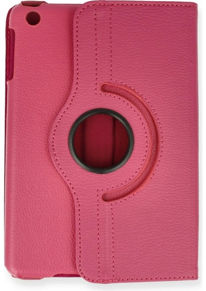 Ipad Mini 1 Kılıf 360 Tablet Deri Kılıf - Pembe Bstmy