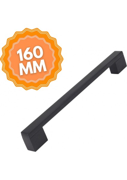 Alüminyum Köprü Siyah 160 mm Kulp Lüks Country Mutfak Mobilya Dolap Çekmece Kulpu