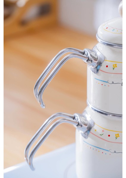 Made With Love Emaye Mini Çaydanlık Takımı