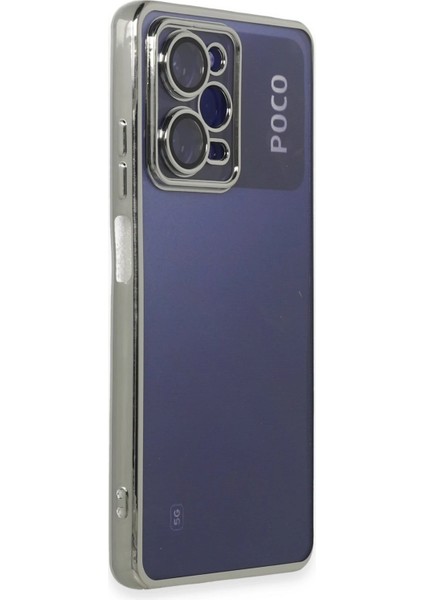 Xiaomi Poco X5 Pro 5g Kılıf Razer Lensli Silikon - Gümüş Bstmy