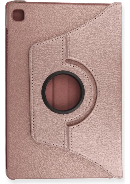 Samsung Galaxy T500 Tab A7 10.4 Kılıf 360 Tablet Deri Kılıf - Rose Gold Bstmy