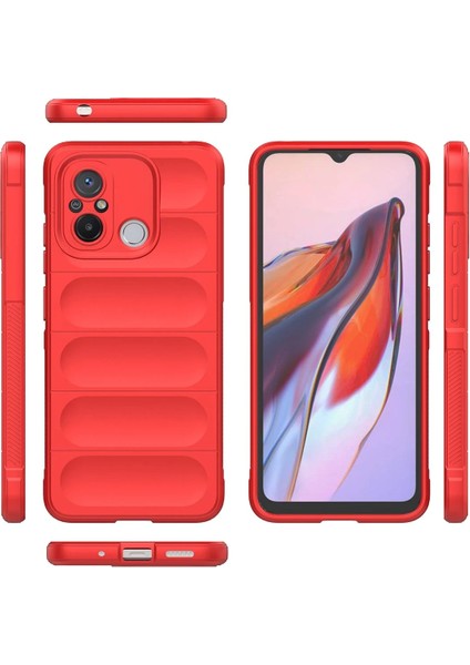 Xiaomi Redmi 12C Kılıf Optimum Silikon - Kırmızı Bstmy