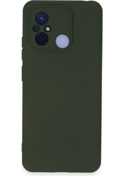 Xiaomi Redmi 12C Kılıf Nano Içi Kadife Silikon - Koyu Yeşil Bstmy