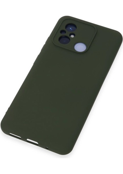 Xiaomi Redmi 12C Kılıf Nano Içi Kadife Silikon - Koyu Yeşil Bstmy