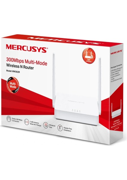 Tp-Lınk Mercusys MW302R 300 Mbps Wıfı-N Router Access Poınt
