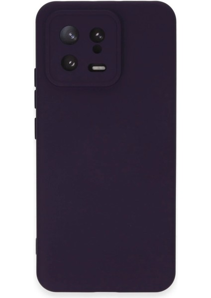Xiaomi Mi 13 Kılıf Nano Içi Kadife Silikon - Mor Bstmy