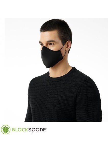 Unisex Örme Kumaş Maske Siyah M-Xl