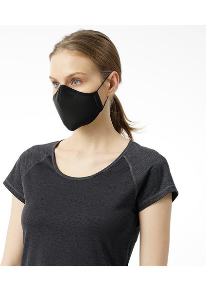 Unisex Örme Kumaş Maske Siyah M-Xl