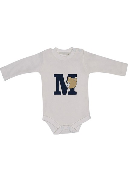 Ayıcık Desenli Kolej Montlu 3'lü Bebek Takım - Mevsimlik Hırka, Body ve Pantolon 6-9 Ay modelleri