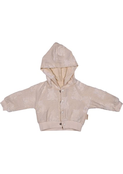 Yenidoğan Pamuklu Ayıcık Temalı Patikli 3'lü Bebek Takımı – Kapüşonlu Hırka, Zıbın ve Patikli Alt 0-3 Ay modelleri