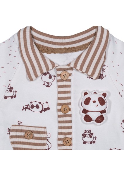 Yenidoğan Pamuklu 3D Panda Bebek Giyim Seti – 5'li Hastane Çıkışı 3-6 Ay indirimleri