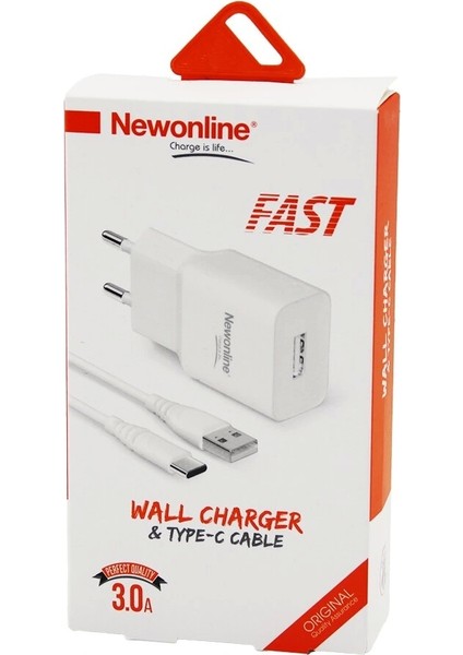 USB - Type-C Ev Başlık - Kablo Set Hızlı 3.0A Nw-Usbtoc-Set