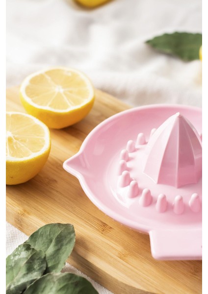 Akrilik Koyu Pembe Limon Sıkacağı Pratik Limon Sıkacağı