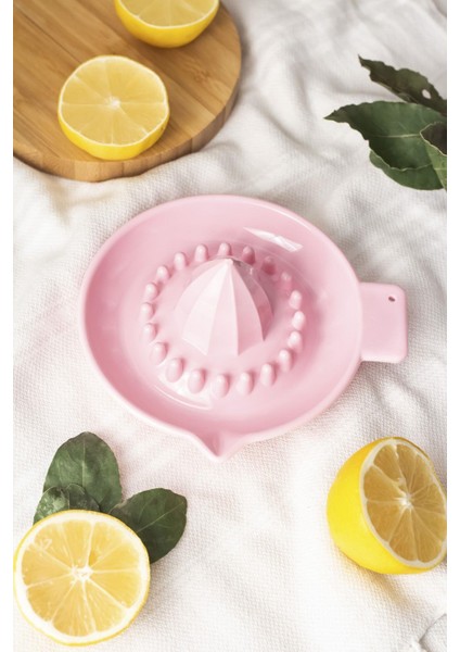 Akrilik Koyu Pembe Limon Sıkacağı Pratik Limon Sıkacağı