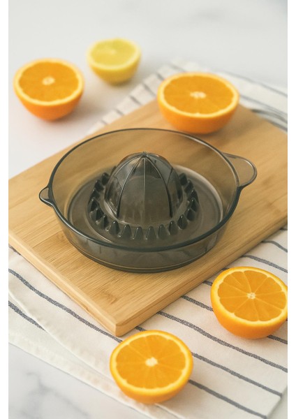 Akrilik Füme Narenciye Limon & Portakal Sıkacağı Pratik Portakal Sıkacağı