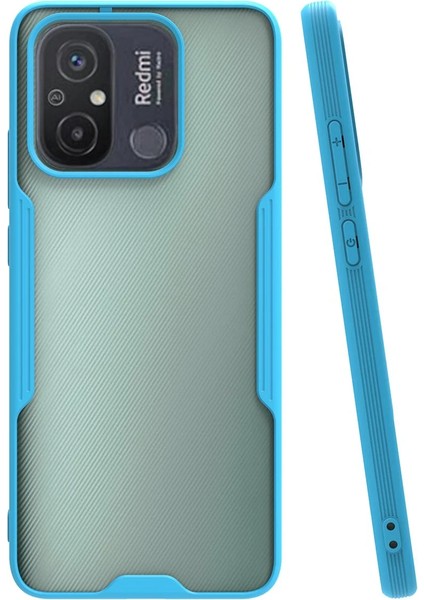 Xiaomi Redmi 12C Kılıf Platin Silikon - Mavi Bstmy