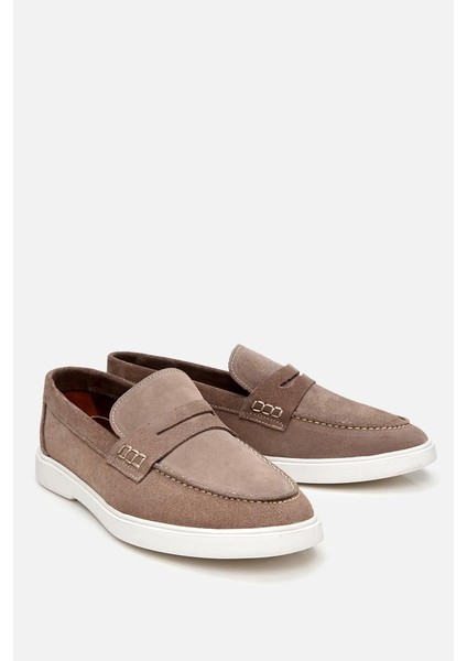 Erkek Süet Deri Bej Hafif Tabanlı Günlük Loafer fiyatları