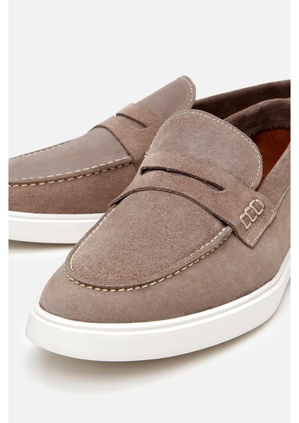 Erkek Süet Deri Bej Hafif Tabanlı Günlük Loafer modelleri