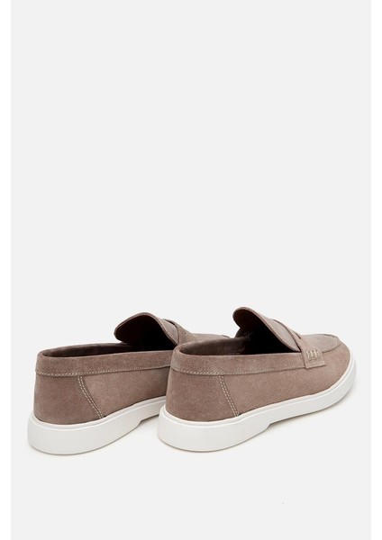 Erkek Süet Deri Bej Hafif Tabanlı Günlük Loafer indirimleri