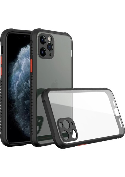 Iphone 11 Pro Max Kılıf Miami Şeffaf Silikon - Siyah Bstmy