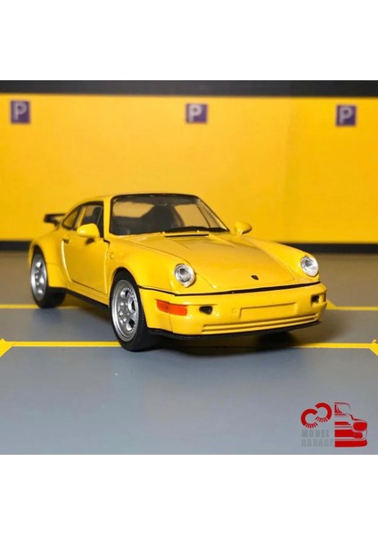 Porsche 911 Turbo 1/36 Ölçek *c&c Model Garage* Çek Bırak Diecast Metal Model Oyuncak Araba