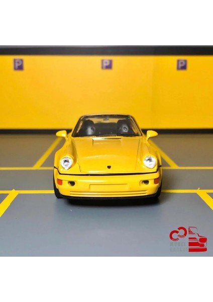 Porsche 911 Turbo 1/36 Ölçek *c&c Model Garage* Çek Bırak Diecast Metal Model Oyuncak Araba modelleri