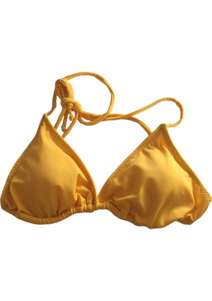 Sarı Üçgen Bikini Üstü