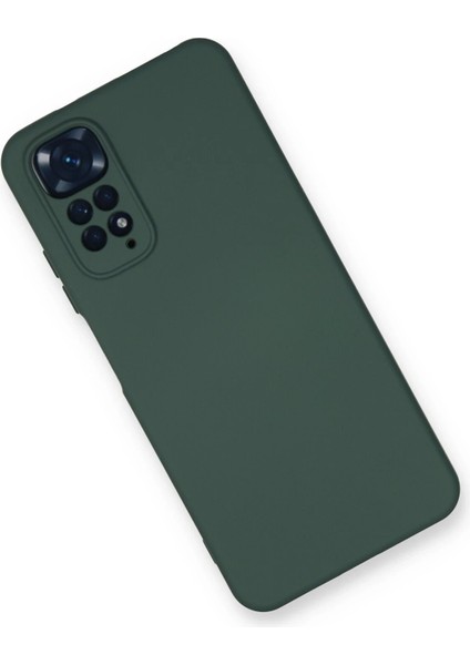 Xiaomi Redmi Note 11 Kılıf Nano Içi Kadife Silikon - Koyu Yeşil Bstmy