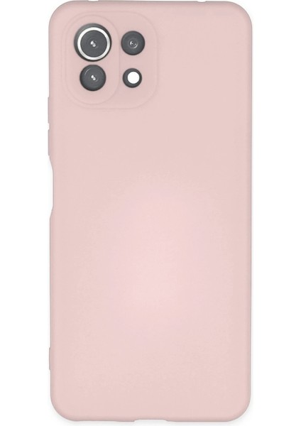 Xiaomi Mi 11 Lite Kılıf Nano Içi Kadife Silikon - Pudra Bstmy