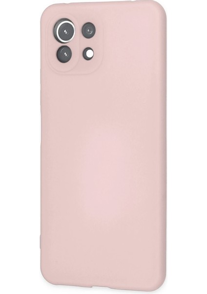Xiaomi Mi 11 Lite Kılıf Nano Içi Kadife Silikon - Pudra Bstmy