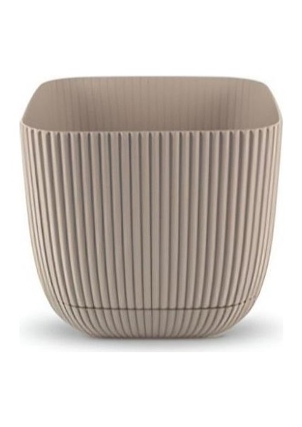 KRS-384 Dekoratif Plastik Mercan Kare Saksı 4 Litre No 4