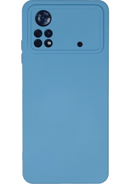 Xiaomi Poco X4 Pro 5g Kılıf Nano Içi Kadife Silikon - Mavi Bstmy